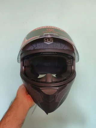 Casco Moto Integral Talla L Gris Gato