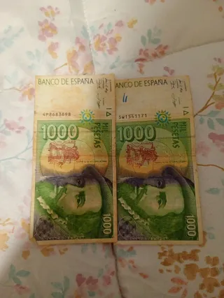 2 Billetes 1000 Pesetas Banco de España