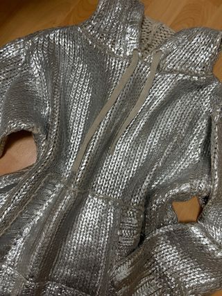 Jersey Zara plateado talla S
