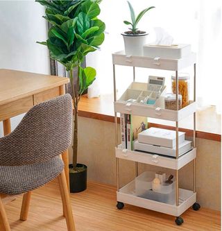 Carrello 4 ripiani con ruote