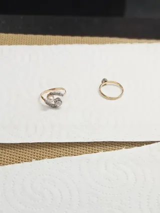 Anillo Oro 18k Perla y Diamante