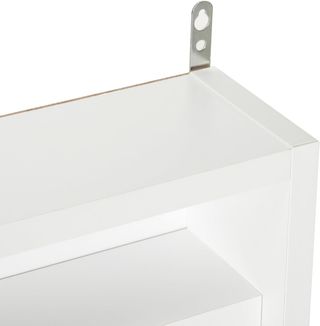 Vitrina Expositora De Pared con 4 Estantes Regulables, Vitrina para Coleccionismo, Exhibidor de Pared para Objetos de Colección, en Vidrio y Aglomerado, 80X9.5X60 Cm, Blanco