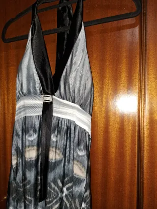 OFERTA 3X2. Top halter fiesta negro y gris