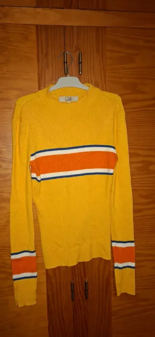 Jersey Amarillo Mostaza con rayas