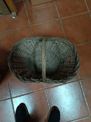 Cesta de caña para setas