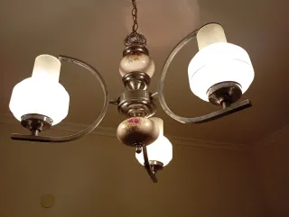 Lámpara colgante vintage cerámica y metal