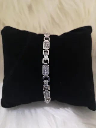 Pulsera Oro Laminado Blanco 14k