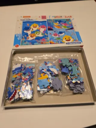 3 Puzzles Clementoni Baby Shark 48 piezas