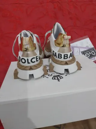 Deportivas Dolce & Gabbana Oro y Blanco