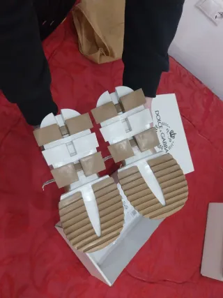 Deportivas Dolce & Gabbana Oro y Blanco