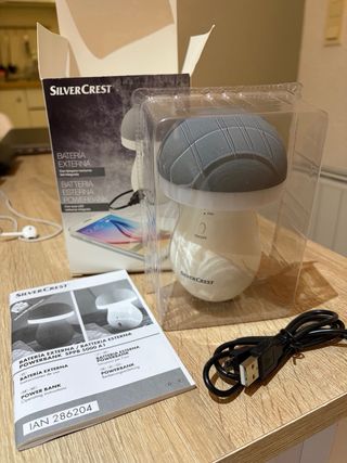 Silvercrest Batería Externa Powerbank LED