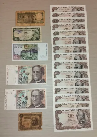 Lote de Billetes Españoles Antiguos