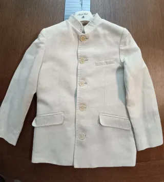 Traje comunión beige talla 10