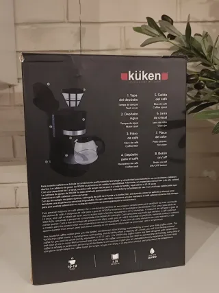 Cafetera de Goteo KÜKEN - 900W (NUEVA EN SU CAJA)