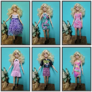 Lote de 6 vestidos barbie