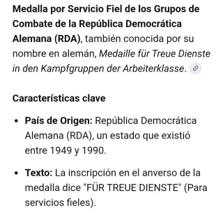 Medallas RDA República Democrática Alemana