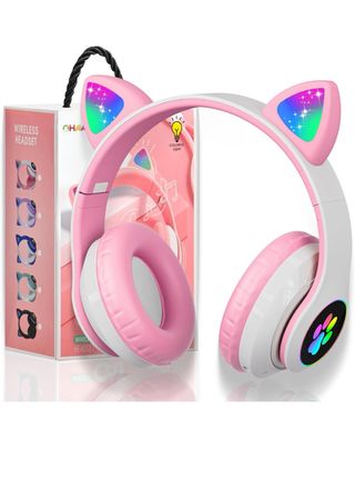 Auriculares Niñ@s Orejas Gato Luces LED