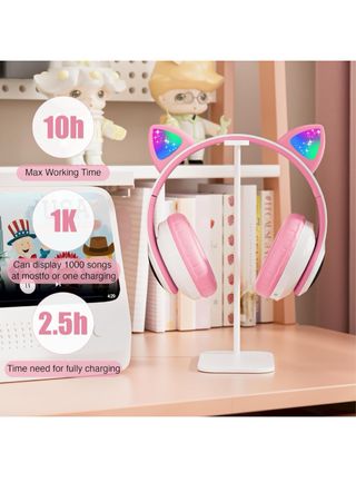 Auriculares Niñ@s Orejas Gato Luces LED