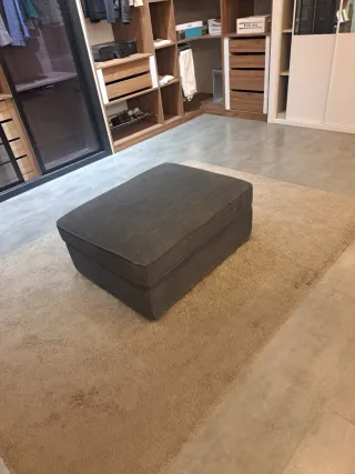 Alfombra beige de tela