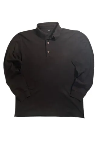 Polo BOSS manga larga negro