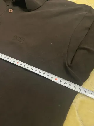 Polo BOSS manga larga negro