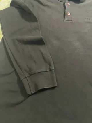 Polo BOSS manga larga negro