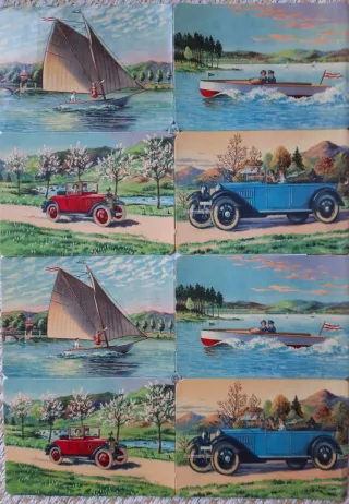 Lámina cromos antiguos alemanes