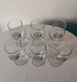 Set vintage 6 calici Birra Moretti Sans Souci