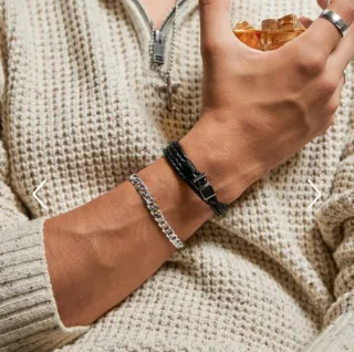 Pulsera Barbada Plata 925 7mm UNIQUE 19cm