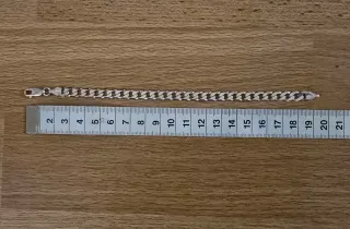 Pulsera Barbada Plata 925 7mm UNIQUE 19cm