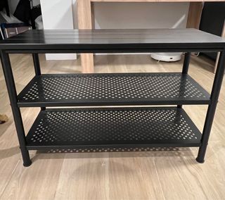 Banco zapatero metálico negro