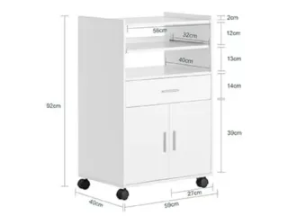 Mueble de almacen blanco