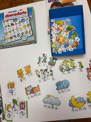 Lote 2 Puzzles Infantiles: Abecedario y Deletrear