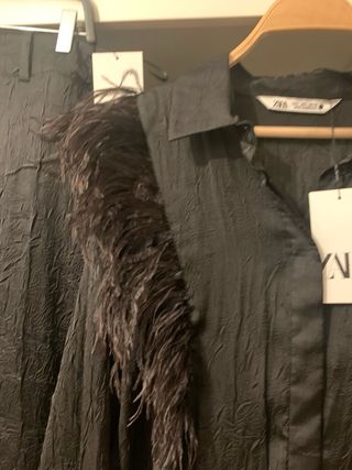 Conjunto Zara Pantalón y Blusa Negro