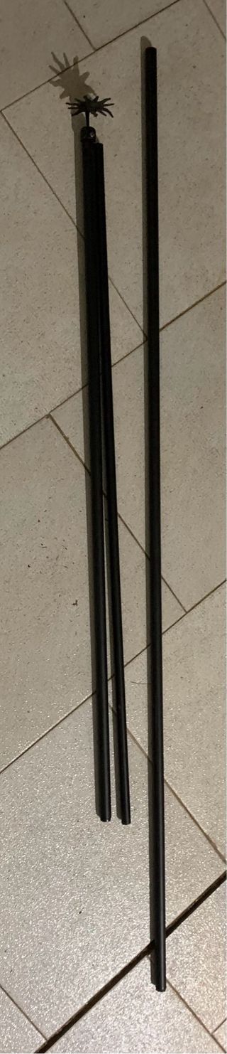 Barra cortina metal negra a elegir