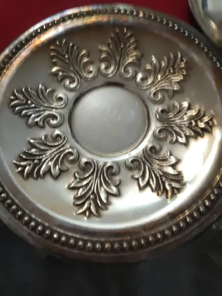 Juego de Tazas y Boles de Plata Antiguos