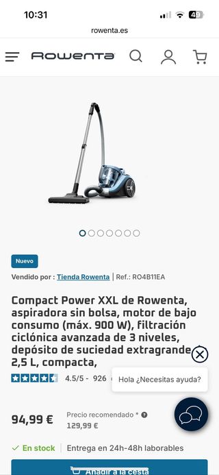 Aspiradora Rowenta Compact Power XXL