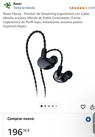 Razer Moray Auriculares In-Ear Monitor THX