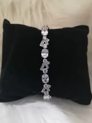 Pulsera Oro Blanco Laminado 14k