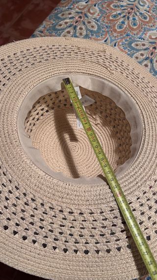 Sombrero Pamela Mujer Beige con Flor