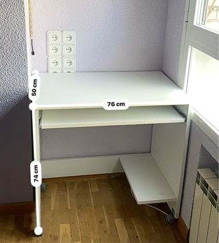 Escritorio Ikea Blanco Metal y Plástico