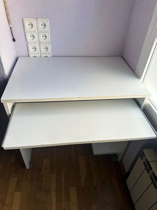 Escritorio Ikea Blanco Metal y Plástico