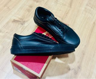 Vans Cuero Negras Talla 38.5 y 36,5