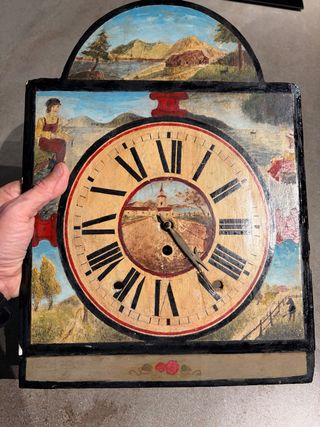 Reloj antiguo pintado a mano