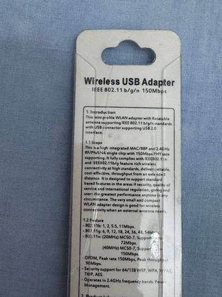 Adaptador USB WiFi 150Mbps 2.4GHz
