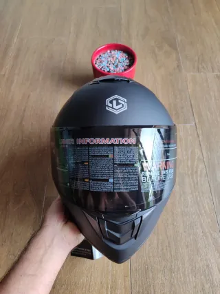 Casco Moto Integral Talla M Negro Mate Unisex