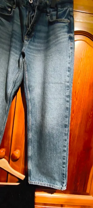 Vaqueros anchos azules