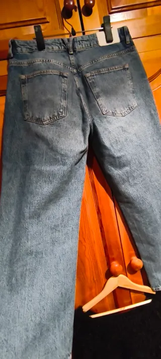 Vaqueros anchos azules