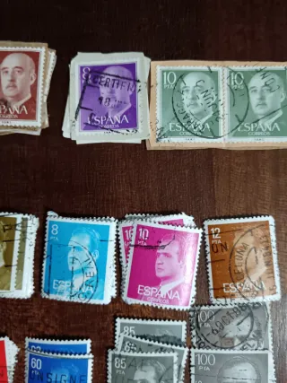 Lote sellos Franco y Juan Carlos España