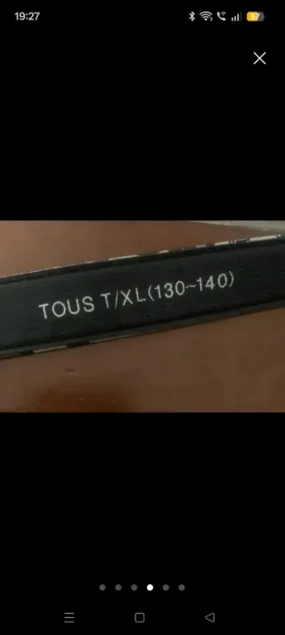 Cinturón TOUS Talla XL Hebilla Dorada